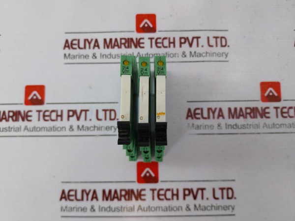 Lot Of 3X Phoenix Contact Plc-bsc-24Dc/21 29 66 01 6 Relay Module W/ Base Hf41F