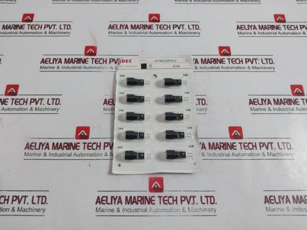 Idec Ap1M222Wpn10 Miniature Pilot Light Led White Dome 12O-000-00S (1Pack=10Pcs)