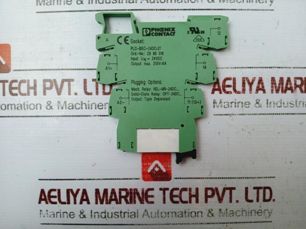 Lot Of 3X Phoenix Contact Plc-bsc-24Dc/21 Din Rail Mounting Voltage Relay Base
