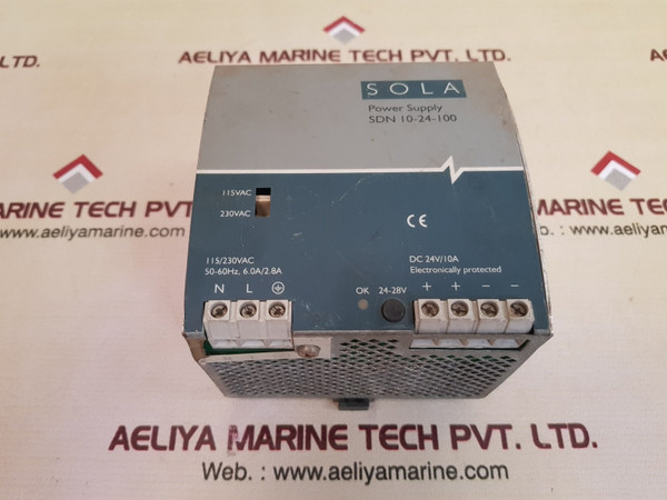 Sola Sdn 10-24-100 Power Supply 115/230 Vac 50-60Hz