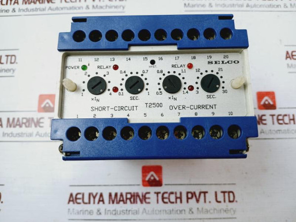 Selco T2500-01 3-phase Short Circuit And Over-current Relay 1-3 440V,5A