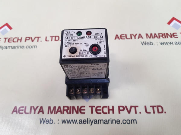 Terasaki Tzs-hc Earth Leakage Relay With Base Ac 380/440V 50/60Hz