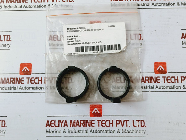 Lot Of 2X Clover Tool Rsl20-5 Retractor For Wrench Model Rsl14