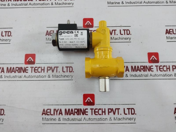 Geca Gas Mr No 1/2" Solenoid Valve 6Bar 230Vac 50/60Hz Ip65 Pe - Used