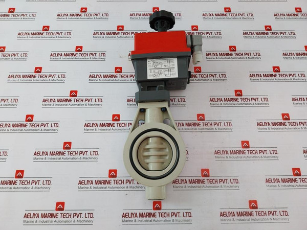 J+J L55 Z V1 Butterfly Valve W/ Electrical Valve Actuator 12-48 Dc K210