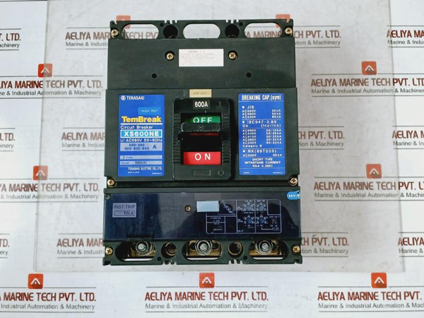 Terasaki Xs600Ne Tembreak Circuit Breaker 3 Pole 300-600A Ac690V 50-60Hz