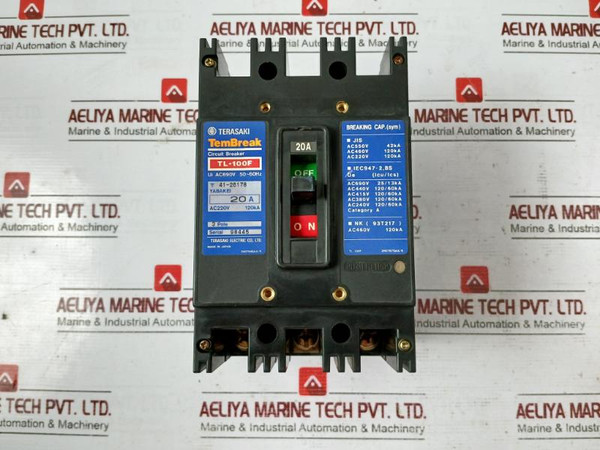 Terasaki Electric Tl-100F 3 Pole Tembreak Circuit Breaker Ac690V 20A 50-60Hz