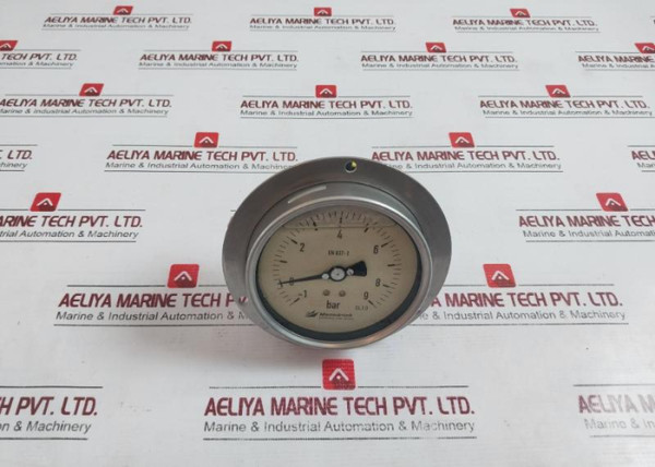 Manodruck En 837-1 Pressure Gauge -1 To 9 Bar  - Used