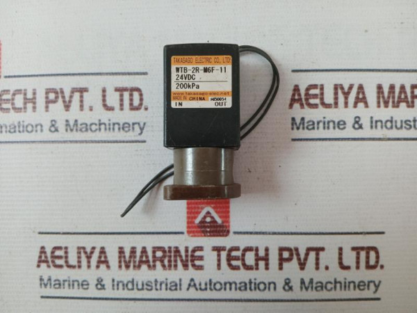 Takasago Wtb-2R-m6F-11 Diaphragm Isolation Valve Mg50086 Mi50054 200 Kpa 24 Vdc - Used