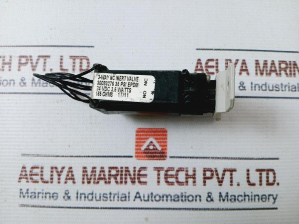 Sbc 30083276 35 Psi Epdm 3-way Nc Inert Valve 165 Ohms 24 Vdc 3.5 Watts - Used