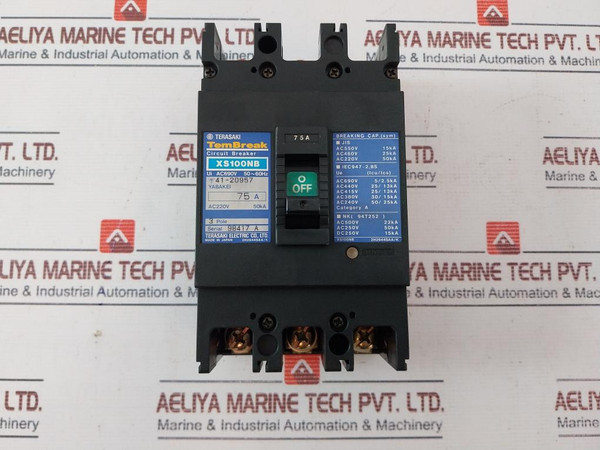 Terasaki Tembreak Xs100Nb Circuit Breaker 50/60Hz 41-20957 75A 2H2644Saa/K