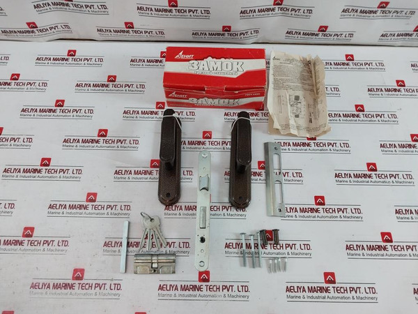 ЗЕНИТ 3B4-3.03 Mortise Cylinder Lock With Latch & Bronze Handle Set