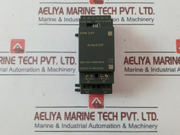Siemens 6Ed1 055-1Hb00-0Ba0 Expansion Module Dm8 24R Dc 24V 5A/Ac 240V 5A - Used