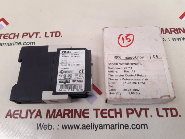 Entrelec Schiele Mss Mecotron 2.430.711.03 Thermistor Motor Protection Relay