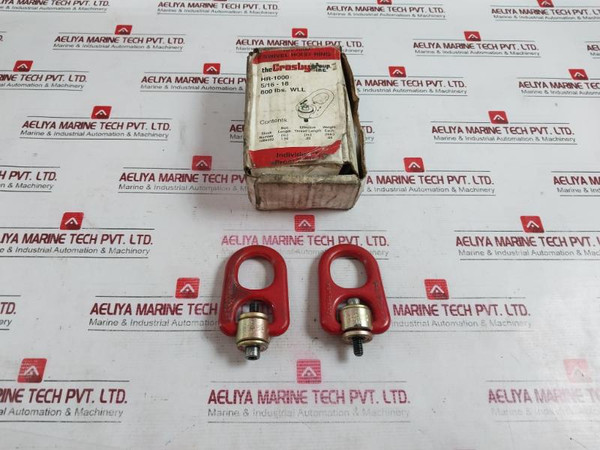 Crosby Hr-1000 Swivel Hoist Ring 1068002 Torque 7 Ft-lbs F-1 7Tf 800 Lbs