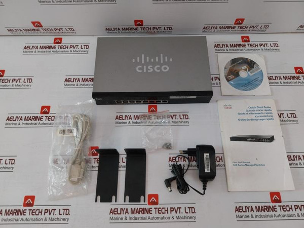 Cisco Sf300-08 Managed Switch Set E317539 100-240V- 50/60Hz 0.5A 12V-1A