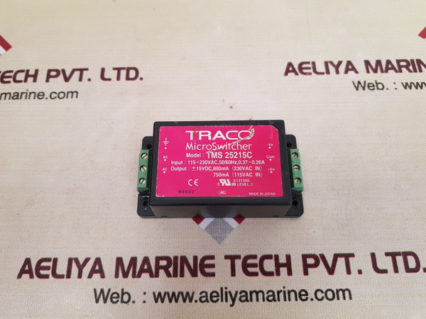 Traco Tms 25215C Power Supply Module 115-230Vac 50/60Hz 0.37-0.26A