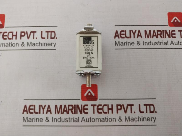 C&S Electric Cdfl 00 Hrc Fuse Link 100A 500V-80Ka 13703 Cm/L-8496604