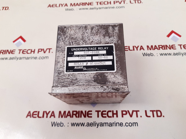 Wilmar Electronics 401-25Sx Undervoltage Relay 120V