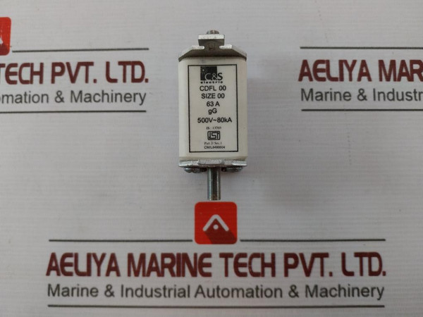 C&S Electric Cdfl 00 Fuse Link 63A Gg 500V 80Ka