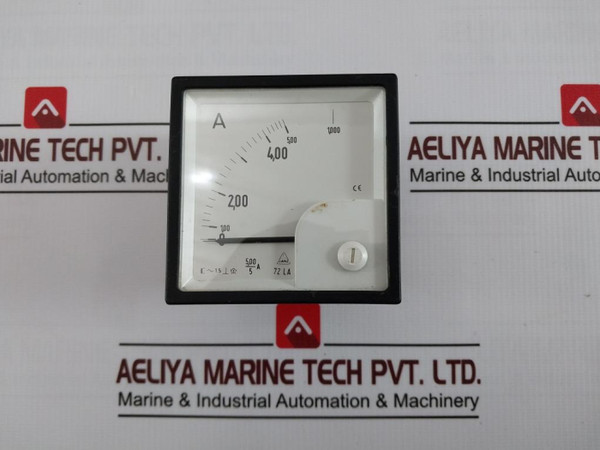 Ganz 72 La Ammeter 0-5,00/1,000A 5,00/5A - Used
