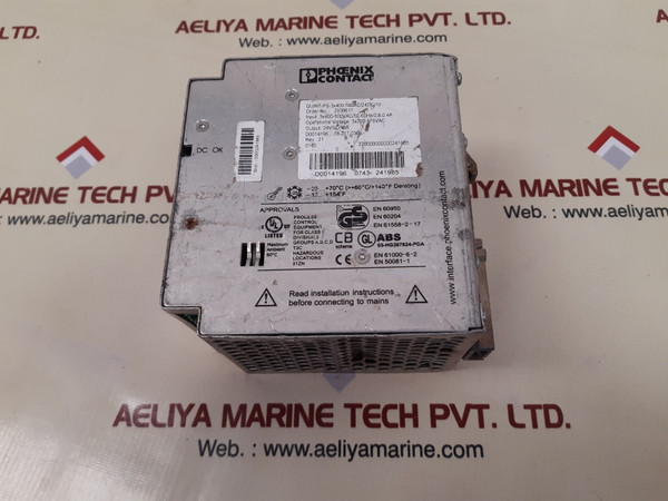 Phoenix contact quint-ps 3x400-500 ac/24 dc/10 power supply