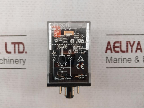 Omron Mks2Pn-v General Purpose Relay 250Vac 30Vdc 50/60Hz 27312Ew - Used