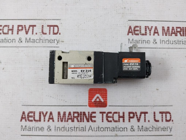 Yonwoo Sv 210 Solenoid Valve 1.5-8Kg/Cm2 Ac220V. 50/60Hz - Used