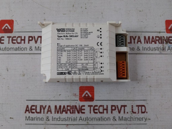 Vossloh Schwabe Elxc 242.837 Electronic Ballast For Cfl 220–240V 0/50–60 Hz - Used