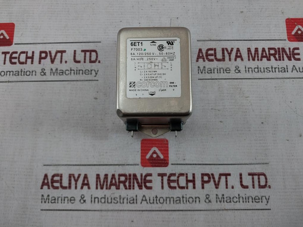 Corcom 6Et1 Power Line Filter 6A 20/250V 50-60Hz En60939-2 - Used