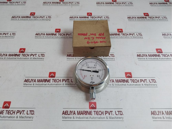 Sigmatech 1 To 4 Bar Liquid Filled Compound Gauge Mm-09-1-7 - New
