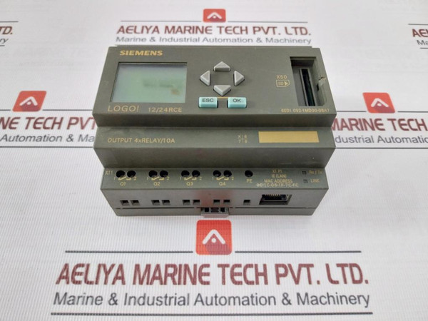 Siemens 6Ed1 052-1Md00-0Ba7 Logic Module Dc 12/24V 8Xdc B300 R300 8A 24V Dc G.P. - Used