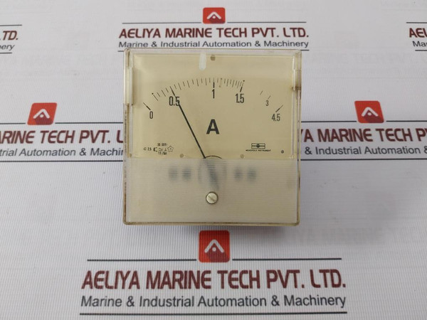Monopole Instrument 0-1.5/4.5A Ammeter 50-60Hz 1.5/5A - Used