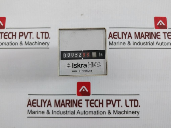 Iskra Hk6 5-digit Electromechanical Totalizing Hour Meter Counter 220V 50Hz - Used