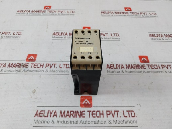 Siemens 3Un8 002 Thermal Motor Protection Unit 110V 40-60Hz 250V 0,2Amp 250Vdc