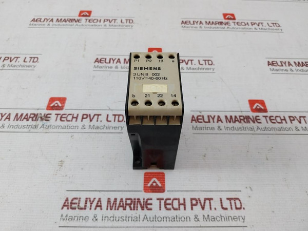 Siemens 3Un8 002 Thermal Motor Protection Unit 110V 40-60Hz 250V 0,2Amp 250Vdc