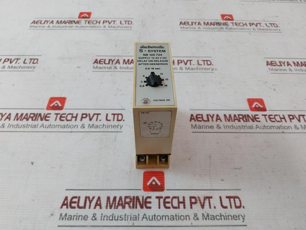 Electromatic Sb 125 724 Delay Timer Relay S-system 12-24 V Dc 0,8-18 Sec