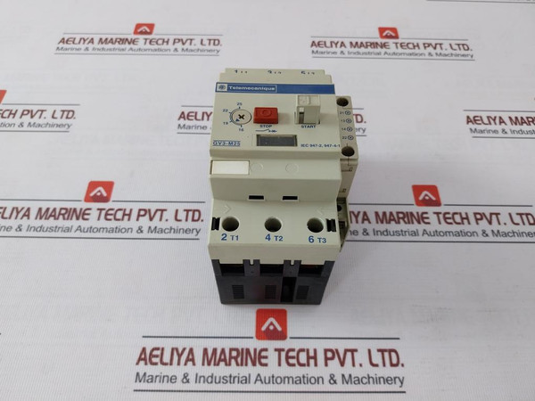 Telemecanique Gv3-m25 Motor Circuit Breaker W/ Auxiliary Contact Block Gv1-a01