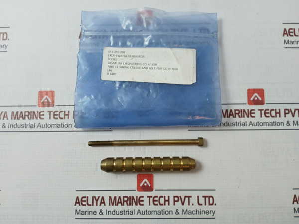 Sasakura Engineering Tube Cleaning Collar & Bolt F/ Fresh Water Generator Od19 Used