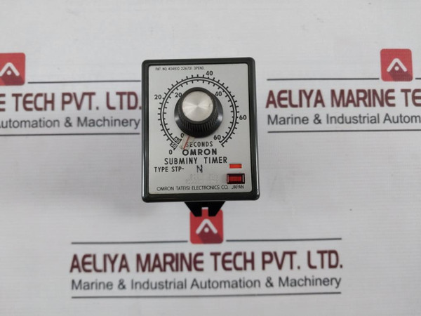 Omron Stp-n Subminy Timer 200/220V 250Vac 50/60Hz 0-60/70 Second 3A, 0.5 Sec