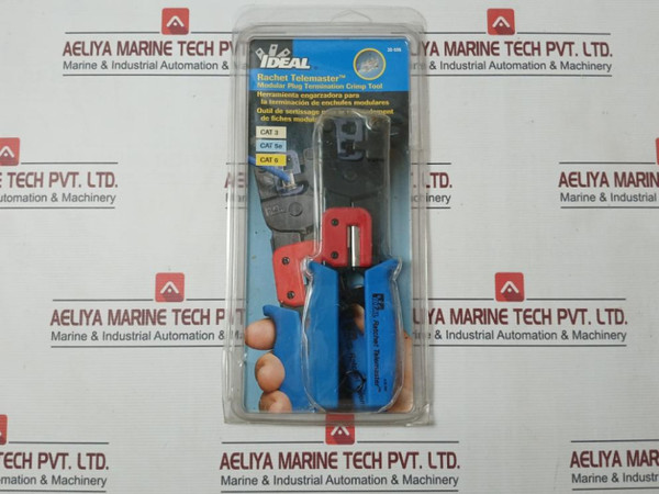 Ideal 30-696 Ratchet Telemaster Modular Plug Termination Crimp Tool Nd 3050-3