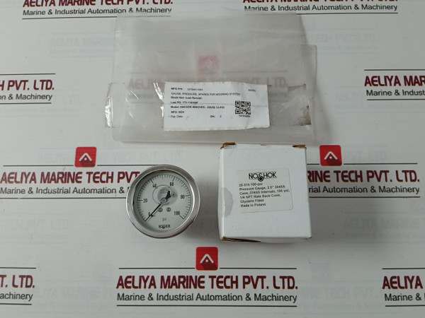 Noshok 0-100 Psi Pressure Gauges 2.5â€ 304Ss Case