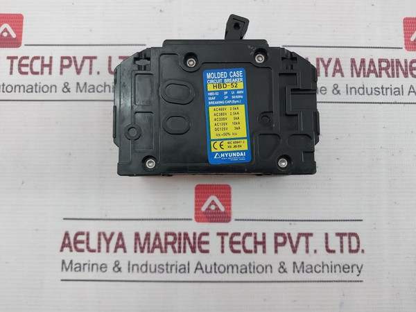 Hyundai Hbd-52 2-pole Molded Case Circuit Breaker 10A