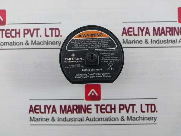 Emerson 701Pbkkf Intrinsically Safe Primary Lithium Black Power Module 230Ma