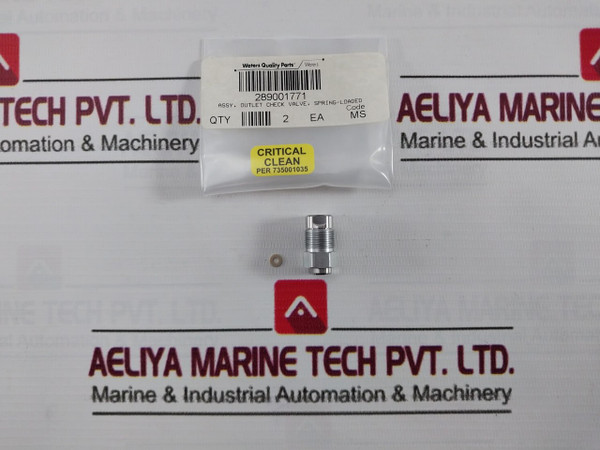 Waters 289001771 Assy Check Valve Spring Loaded