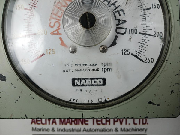 Nabco Nfe-130 Main Engine And Propeller Rpm Indicator