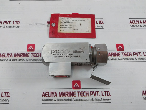 Gilmore 22511-3 Relief Valve 3/4 Npt Ver 018 1850–4500 Psi