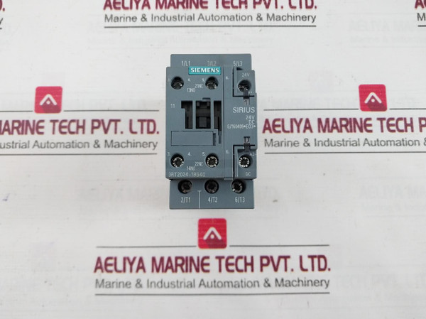 Siemens 3Rt2024-1Bb40 Contactor 24V Dc 35 A 600V Ac 690V