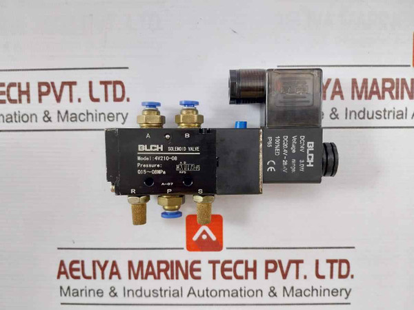 Blch 4V210-08 Solenoid Valve 0.15~0.8Mpa A-07 Ip65 Dc24V 3.0W