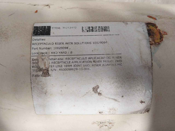 Aker 10029094 Riser Container Rev: 00